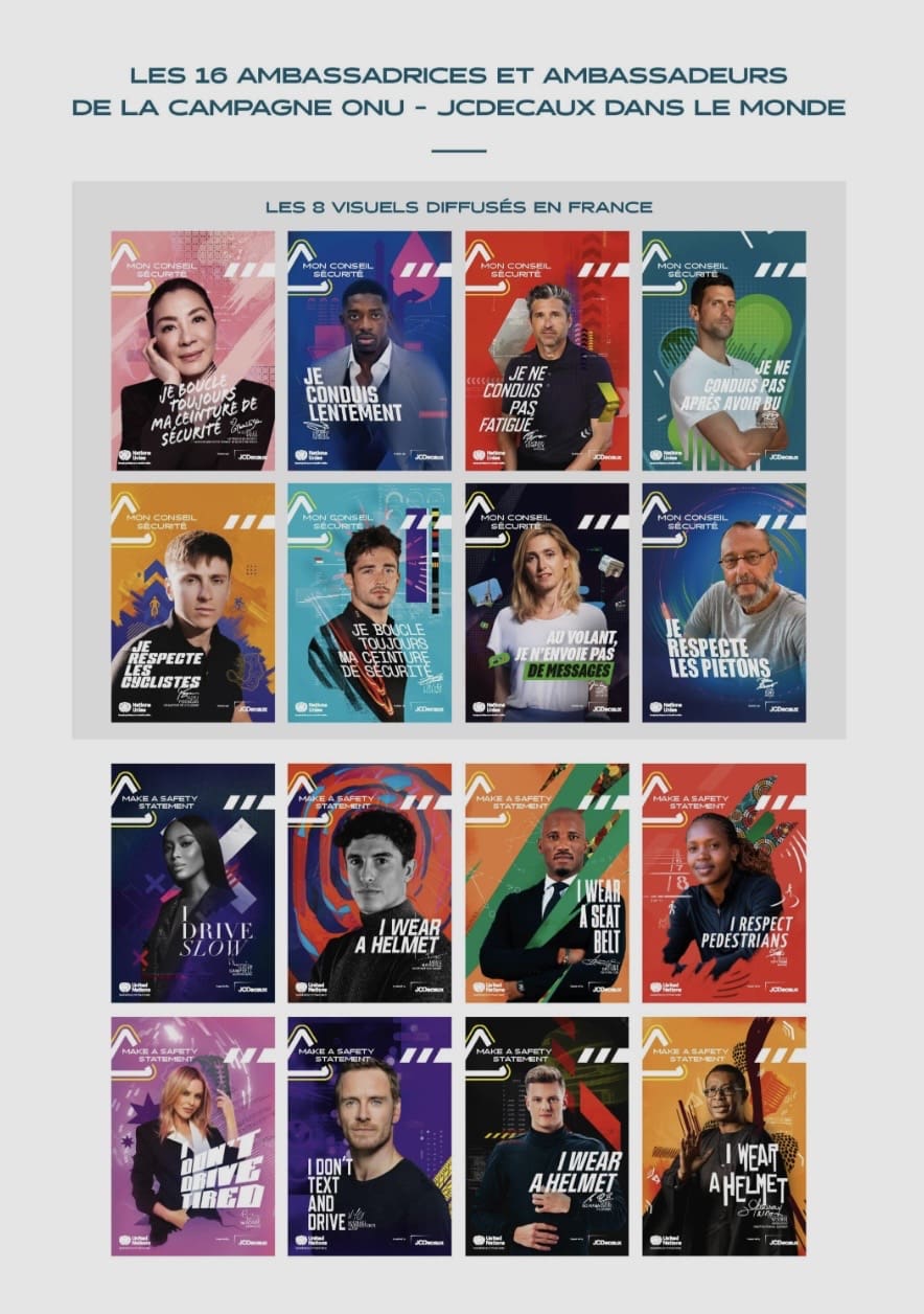 Les 16 ambassadeurs de la campagne de l'ONU #MakeASafetyStatement