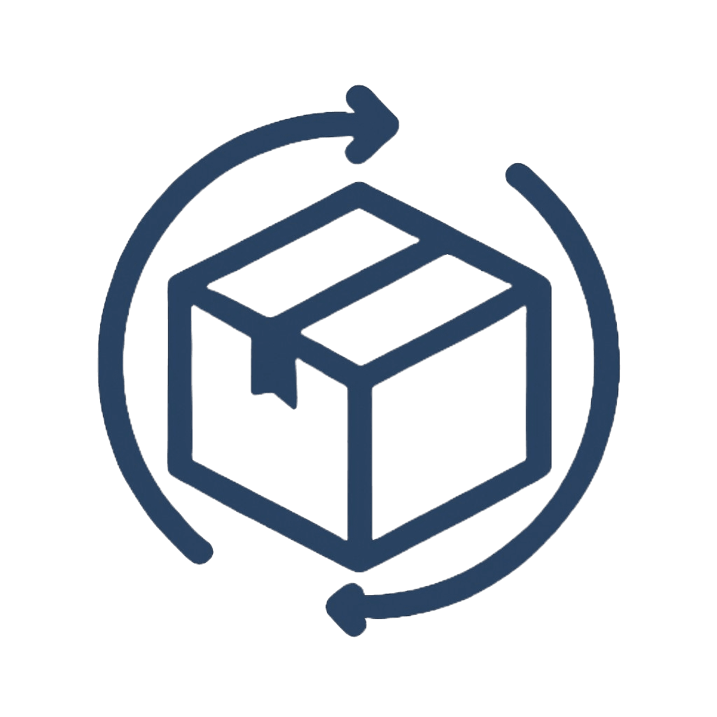 Icone de carton en réexpédition